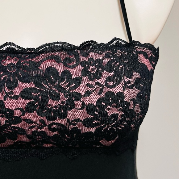 Vintage Express Silk Slip Dress Womens SZ 12 Lace Ruffle Whimsygoth Fairy Grunge - Picture 12 of 15